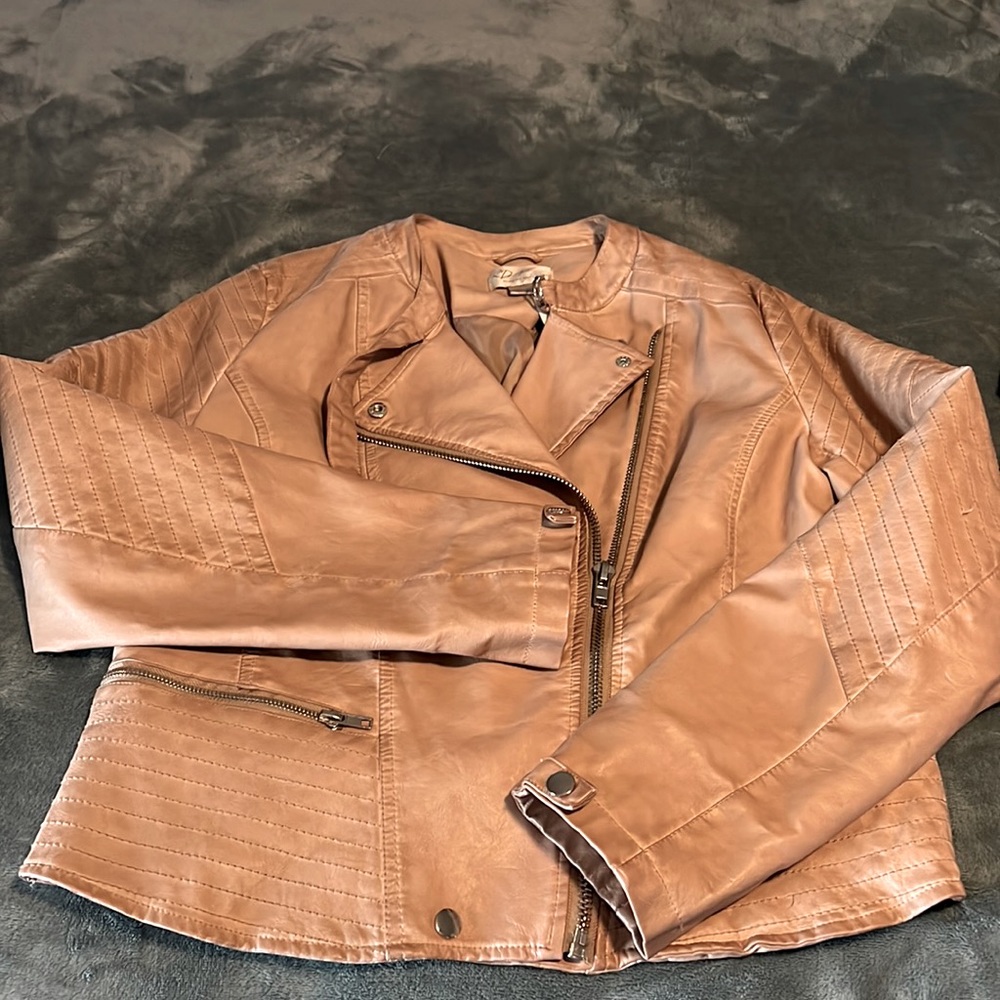 Faux Leather Moto Jacket